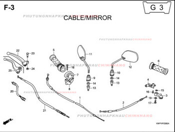 F3 – DÂY GƯƠNG – HONDA WAVE ALPHA 100 (KWY)