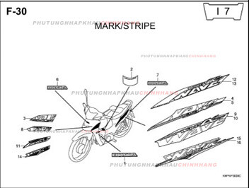 F30 – TEM XE – HONDA WAVE ALPHA 100 (KWY)