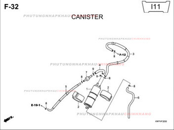 F32 – HỘP LỌC KHÍ BÌNH XĂNG – HONDA WAVE ALPHA 100 (KWY)