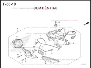 F36-10 – CỤM ĐÈN HẬU – HONDA BLADE 110 (K57L)
