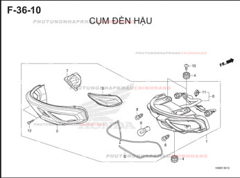 F36-10 – CỤM ĐÈN HẬU – HONDA WAVE ALPHA 110 (K89)