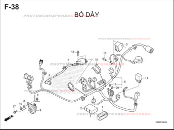 F38 – BÓ DÂY – HONDA WAVE ALPHA 110 (K89)