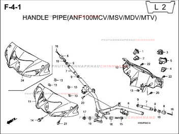 F4-1 – ỐP TAY LÁI – HONDA WAVE A A+ZX S RS 100
