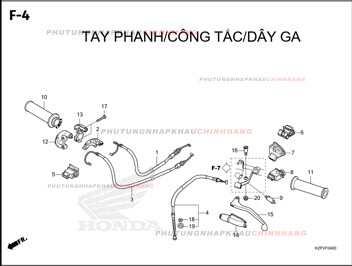 F4 – TAY PHANH CÔNG TẮC DÂY GA – HONDA WINNER R 150 (K2PT)