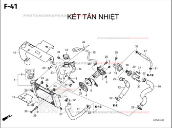 F41 – KÉT TẢN NHIỆT – HONDA WINNER R 150 (K2PT)