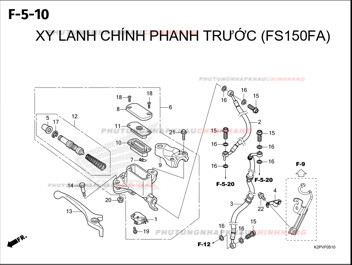 F5-10 – XY LANH CHÍNH PHANH TRƯỚC (ABS) – HONDA WINNER R 150 (K2PT)