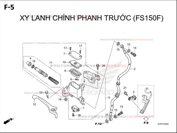 F5 – XY LANH CHÍNH PHANH TRƯỚC – HONDA WINNER R 150 (K2PT)