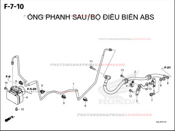 F7-10 – ỐNG PHANH SAU BỘ ĐIỀU KHIỂN ABS – HONDA ADV 350 (K2L)