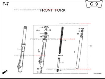 F7 – GIẢM XÓC TRƯỚC – HONDA WAVE ALPHA 100 (KWY)