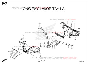 F7 – ỐP TAY LÁI – HONDA WINNER R 150 (K2PT)