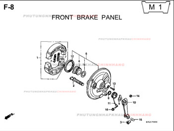 F8 – BÁT PHANH TRƯỚC – HONDA WAVE A A+ZX S RS 100
