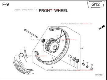 F9 – BÁNH TRƯỚC – HONDA WAVE ALPHA 100 (KWY)