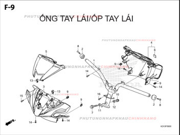 F9 – ỐP TAY LÁI – HONDA VARIO 125 (K2V)