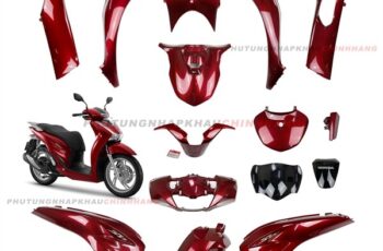 Bộ dàn áo SH 160i, SH 150i 2024 2025 màu Đỏ Đô bản Tiêu Chuẩn, Bộ vỏ nhựa màu SH lớn 2020 2021 2022 2023