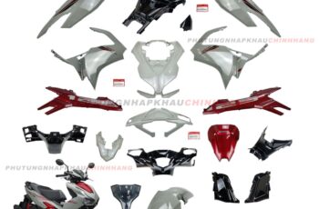 Bộ dàn áo Air Blade 125 2025 màu Xám Xi Măng bản Thể Thao (20 món), Dàn vỏ nhựa màu AB 125 4 val 2022 2023 2024