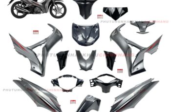 Bộ dàn áo Future 125 2014 2015 màu Xám Ghi (14 món) chính hãng, Dàn vỏ nhựa màu Fu mập, Fu béo 125 2012 2013 2016 2017