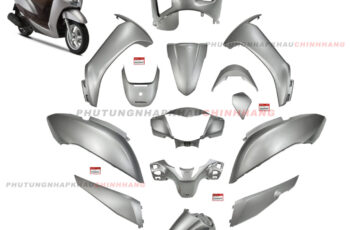 Bộ dàn áo Lead 125 2015 2015 màu Bạc Nhám bản Cao Cấp (14 món), Dàn vỏ nhựa màu Lead 125 K12 2013 2014