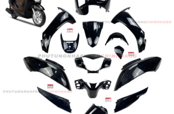 Bộ dàn áo Lead 125 2015 2016 màu Đen Bóng (14 món) Tiêu Chuẩn 2016, Cao Cấp 2015, Dàn vỏ nhựa màu Lead 125 K12 2013 2014