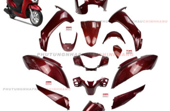 Bộ dàn áo Lead 125 2015 2016 màu Đỏ Đô bản Tiêu Chuẩn (14 món), Dàn vỏ nhựa màu Lead 125 K12 2013 2014