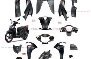 Bộ dàn áo Vision 110 2025 màu Đen Nhám bản Thể Thao chính hãng, Bộ vỏ nhựa màu Vision K2C 2021 2022 2023 2024