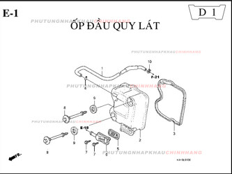 E1 – ỐP ĐẦU QUY LÁT – HONDA SH 125-150 (KTF-KTG)