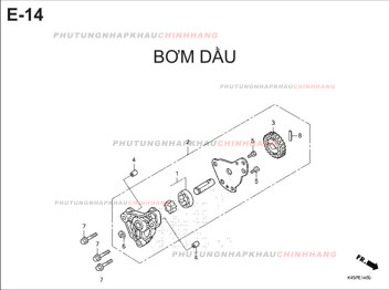 E14 – BƠM DẦU – HONDA CBR 150R (K45R)