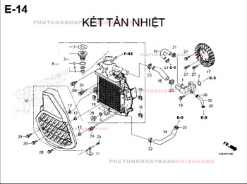 E14 – KÉT TẢN NHIỆT – HONDA PCX 125-150 (K96-K97)