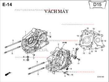 E14 – VÁCH MÁY – HONDA DREAM 110 (KZV)