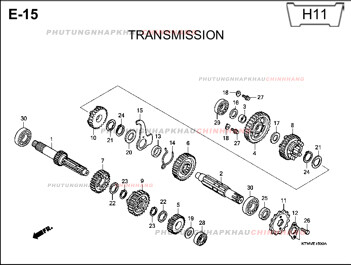 E15 – BỘ TRUYỀN ĐỘNG – HONDA FUTURE II NEO X 125