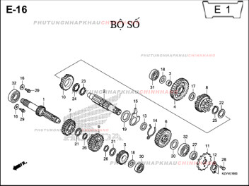 E16 – BỘ SỐ – HONDA DREAM 110 (KZV)