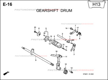 E16 – TRỤC SANG SỐ – HONDA FUTURE II NEO X 125