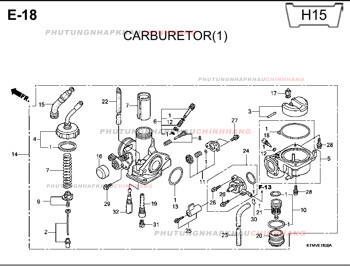 E18 – BỘ CHẾ HÒA KHÍ (1) – HONDA FUTURE II NEO X 125