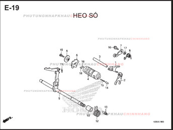 E19 – HEO SỐ – HONDA MSX 125 (K26R)