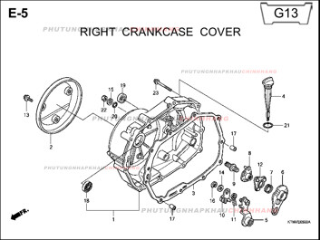 E5 – ỐP VÁCH MÁY PHẢI – HONDA FUTURE II NEO X 125