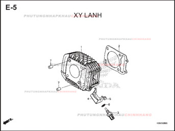 E5 – XY LANH – HONDA MSX 125 (K26R)