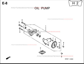 E8 – BƠM DẦU – HONDA FUTURE II NEO X 125