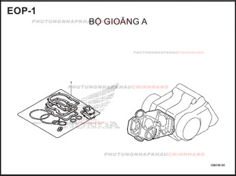 EOP1 – BỘ GIOĂNG A – HONDA MSX 125 (K26R)