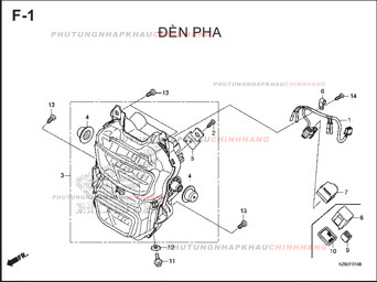 F1 – ĐÈN PHA – HONDA MSX 125 (K26R)