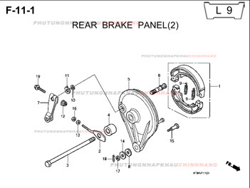 F11-1 – BÁT PHANH SAU (2) – HONDA FUTURE II NEO X 125