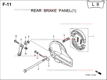 F11 – BÁT PHANH SAU (1) – HONDA FUTURE II NEO X 125