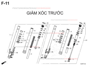 F11 – GIẢM XÓC TRƯỚC – HONDA CBR 150R (K45R)