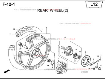 F12-1 – BÁNH SAU (2) – HONDA FUTURE II NEO X 125