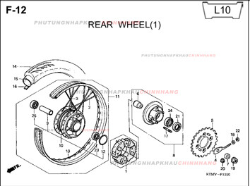 F12 – BÁNH SAU (1) – HONDA FUTURE II NEO X 125
