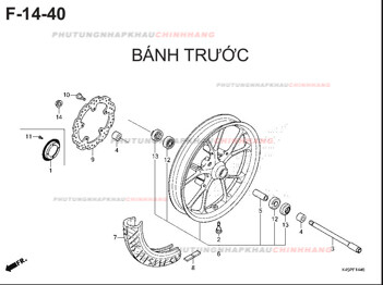 F14-40 – BÁNH TRƯỚC – HONDA CBR 150R (K45R)