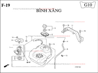 F19 – BÌNH XĂNG – HONDA SH 125-150 (KTF-KTG)