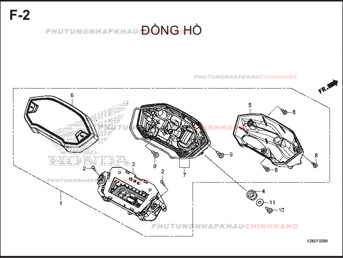 F2 – ĐỒNG HỒ – HONDA MSX 125 (K26R)