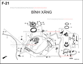 F21 – BÌNH XĂNG – HONDA CBR 150R (K45R)