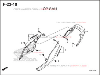 F23-10 – ỐP SAU – HONDA MSX 125 (K26R)