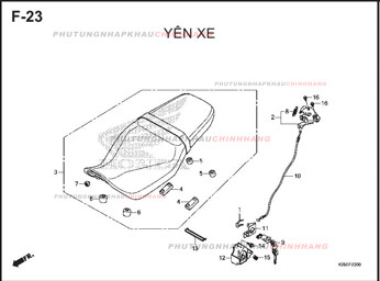 F23 – YÊN XE – HONDA MSX 125 (K26R)