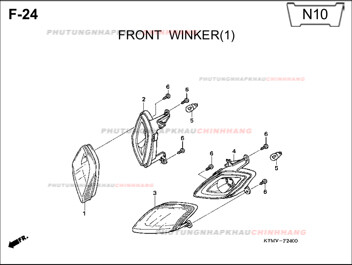 F24 – ĐÈN XI NHAN TRƯỚC (1) – HONDA FUTURE II NEO X 125